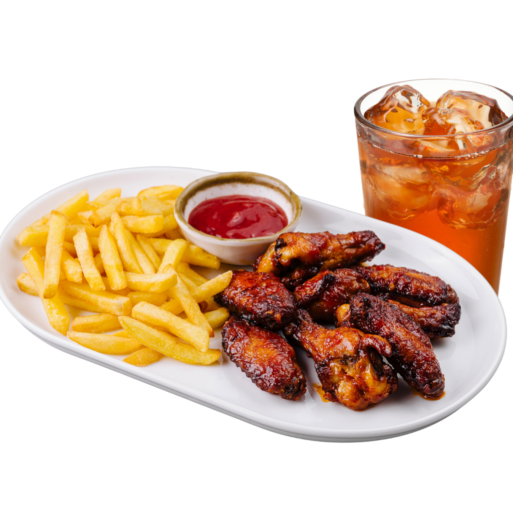 wings + fries + drink + dip